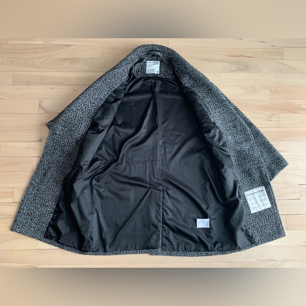 FRANK & OAK - Marled Wool Double-Breast Coat - Picture 10 of 11